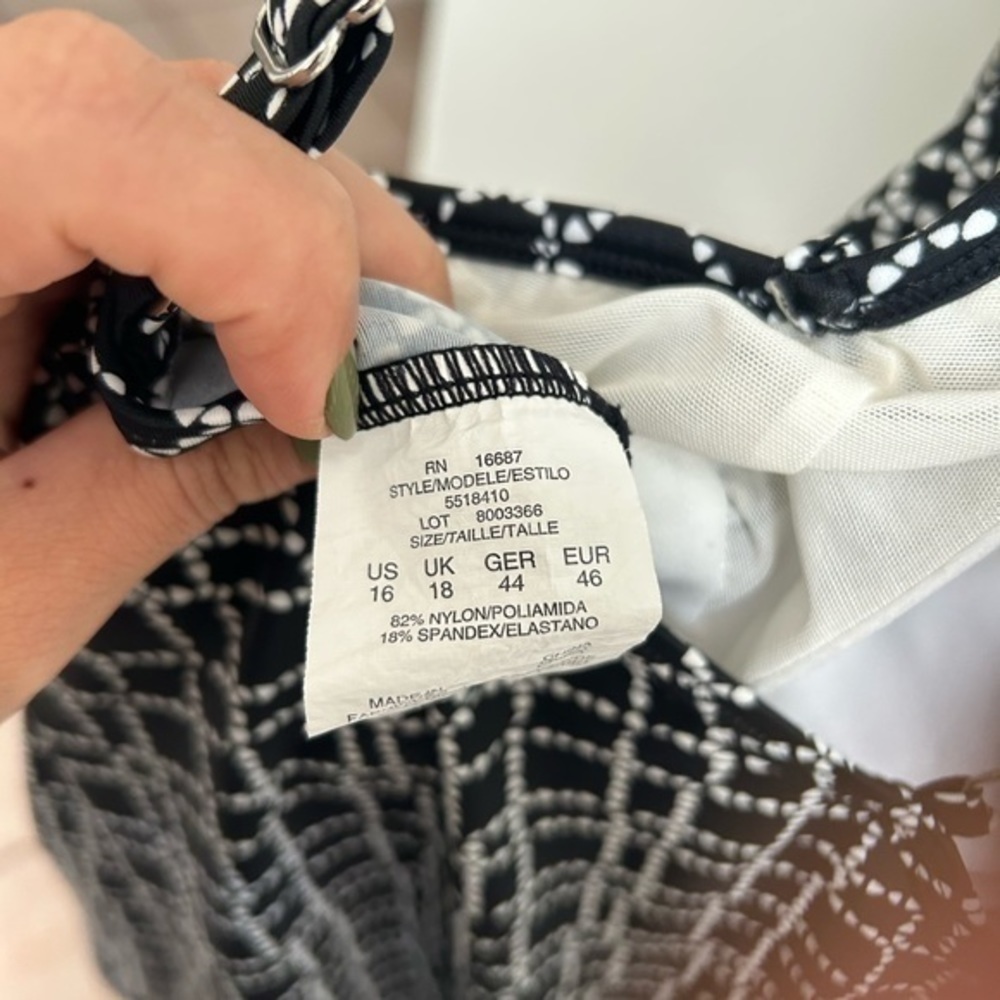 Pattern Tankini Top Size 16 - Picture 7 of 11